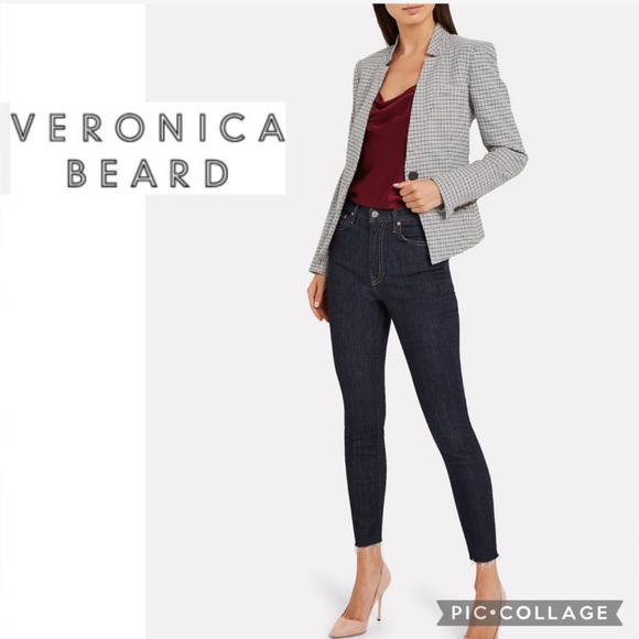 Veronica Beard Jackets & Blazers - VERONICA BEARD Farley Houndstooth Dickey Blazer  Size 10
